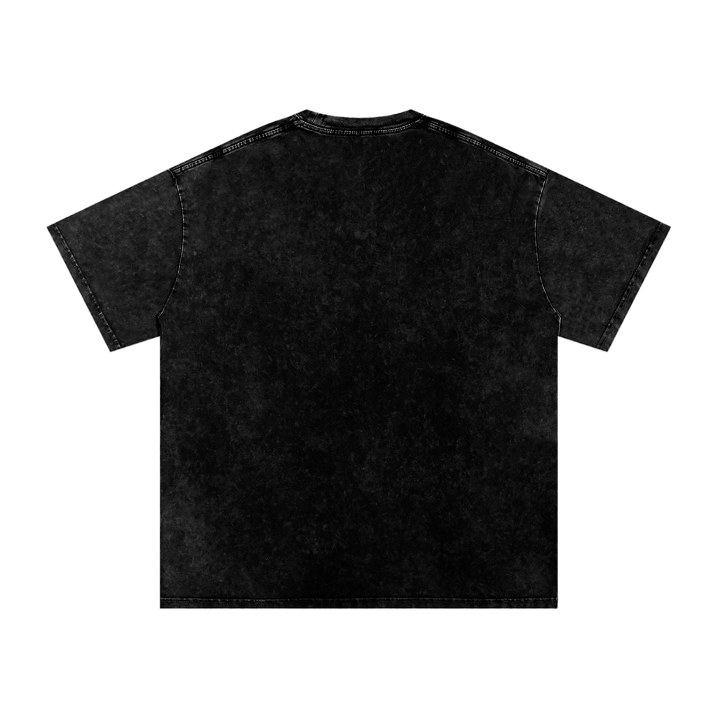Simplistic Black Alpine Washed Oversized T-Shirt (No Back Design)