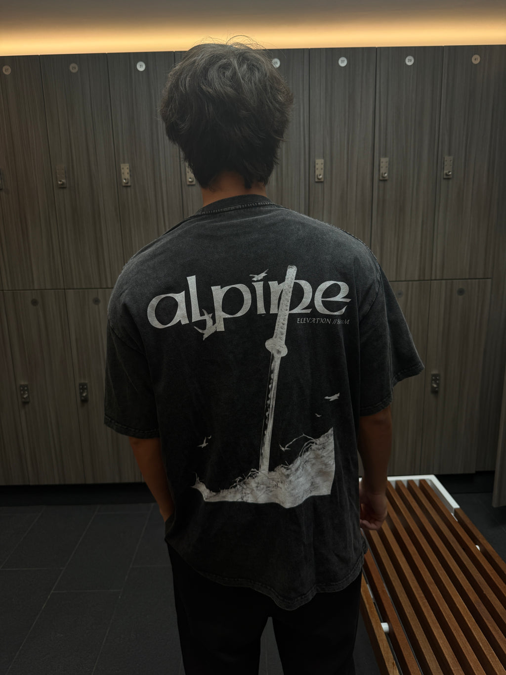 Black Alpine Washed Oversized T-Shirt